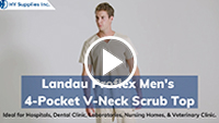 Landau Proflex Men's 4-Pocket V-Neck Scrub Top	